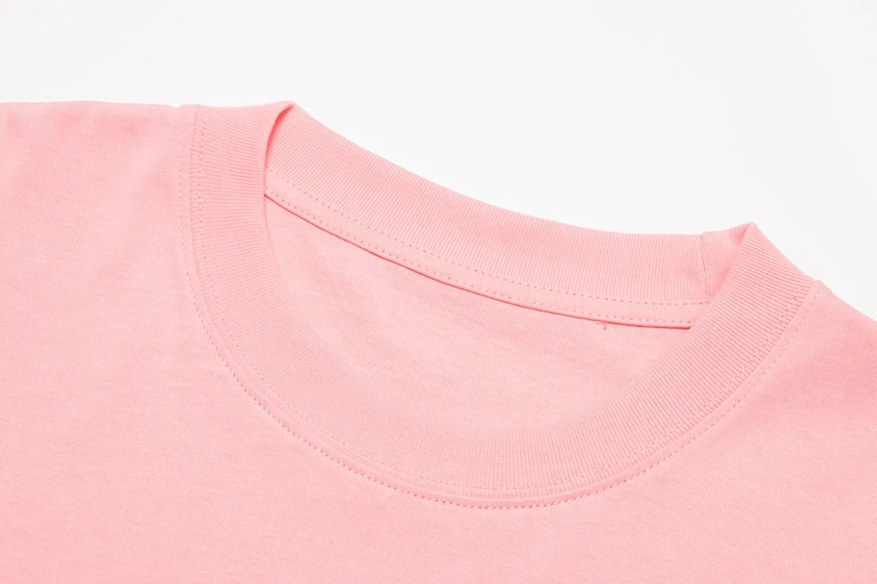 P140 Chrome Hearts Sanskrit Horseshoe Cross Print Cherry Blossom Pink Short Sleeves Size: SMLXL Color: Pink